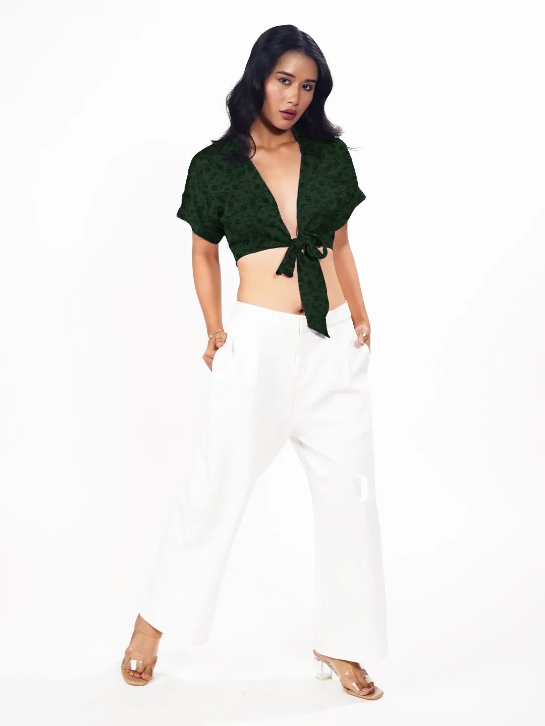 Floral Straight Fit Crop Top