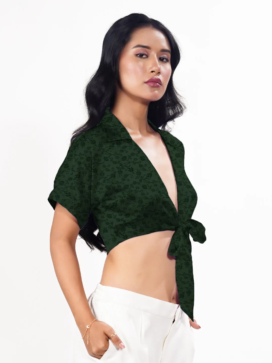 Floral Straight Fit Crop Top