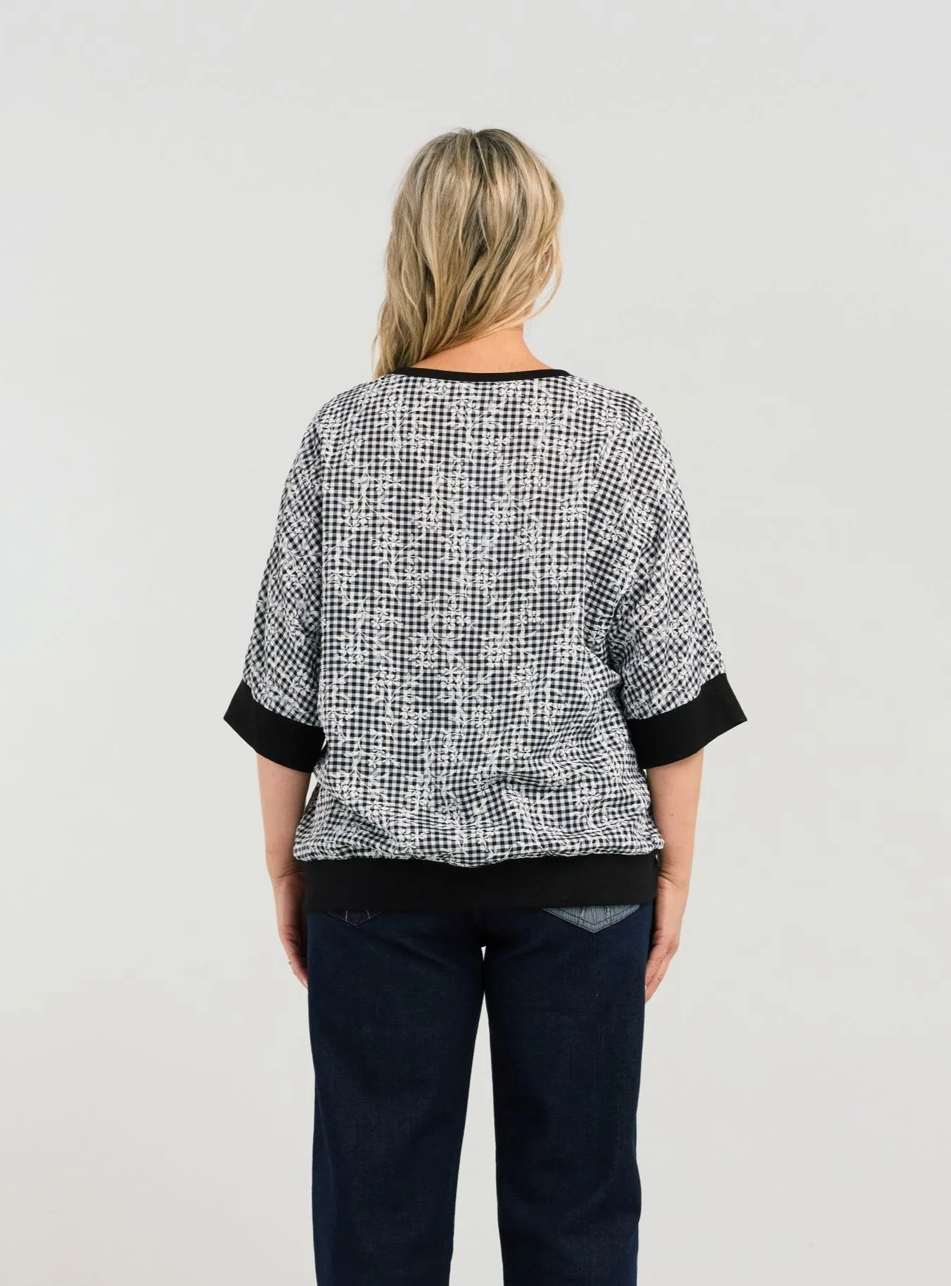 Florence Top - Floral Check