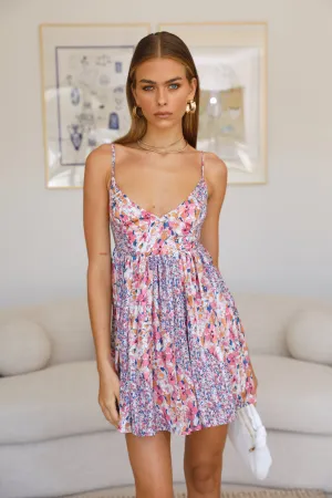 Flourishing Heights Baby Doll Mini Dress Floral