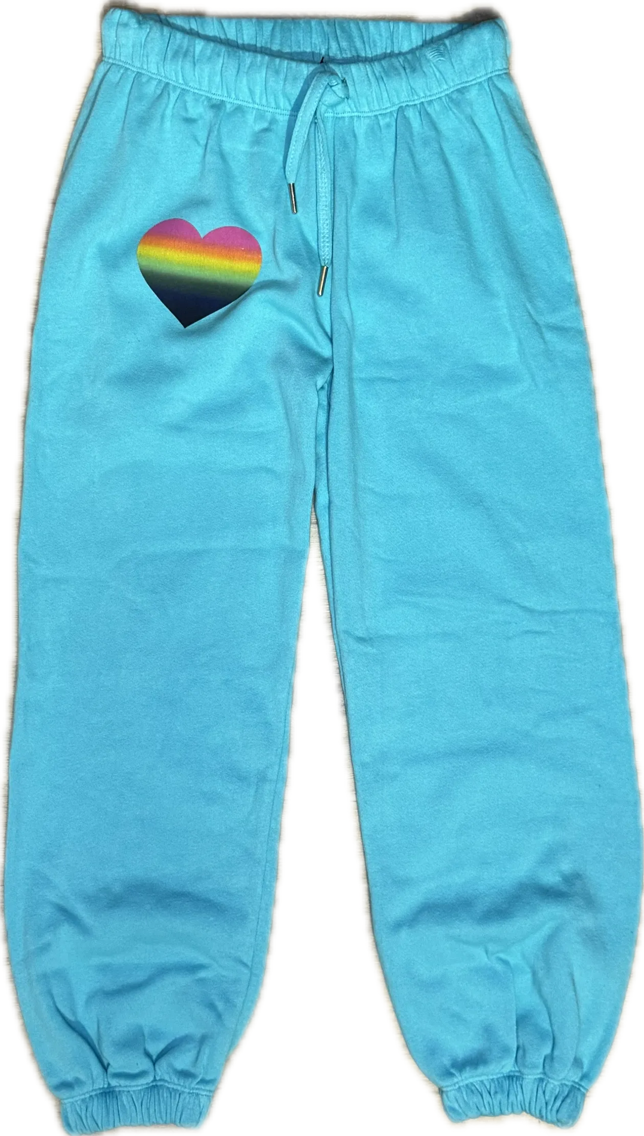 Flowers By Zoe- Ombre heart Sweatpants Aqua