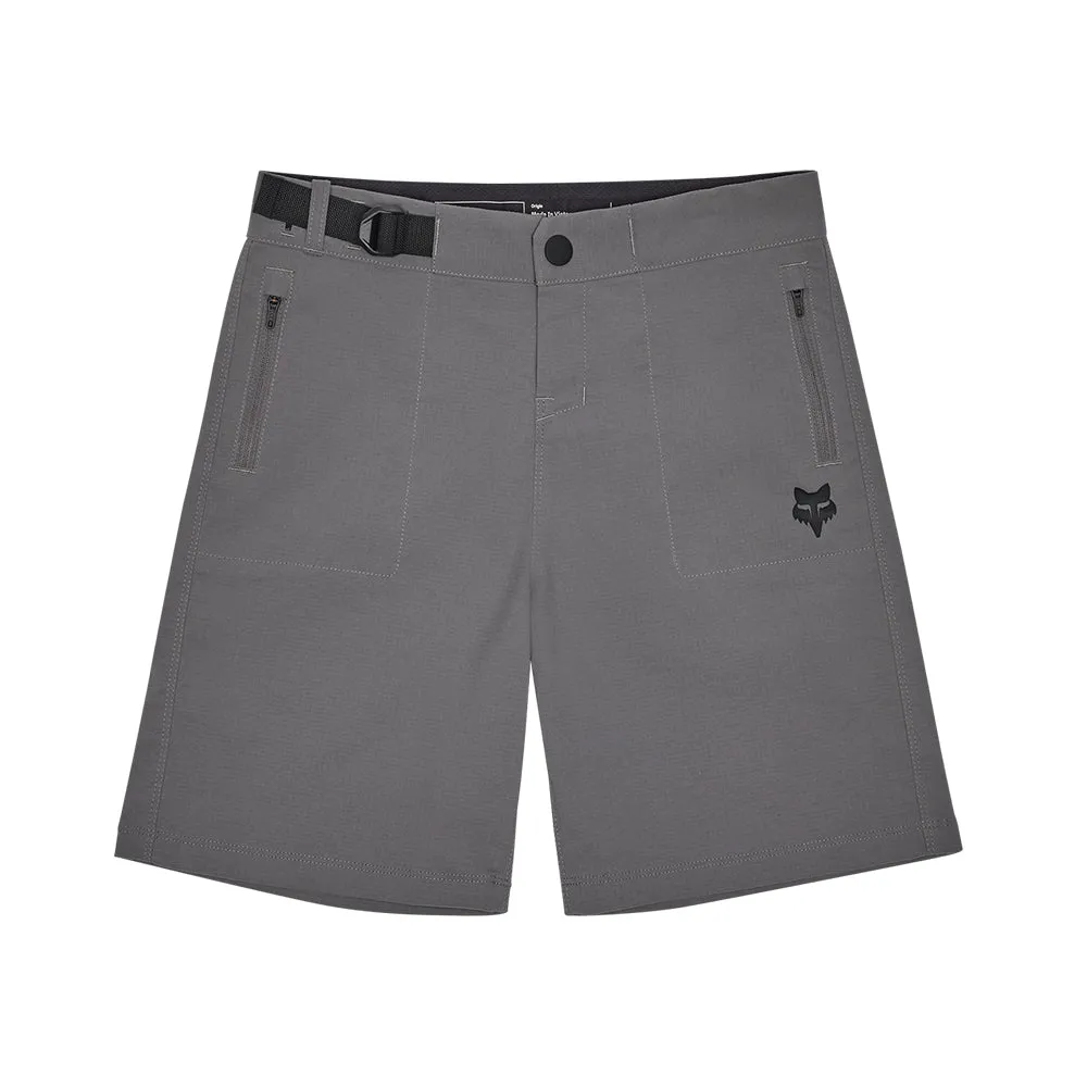 FOX YOUTH RANGER SHORTS WITH LINER [PEWTER]