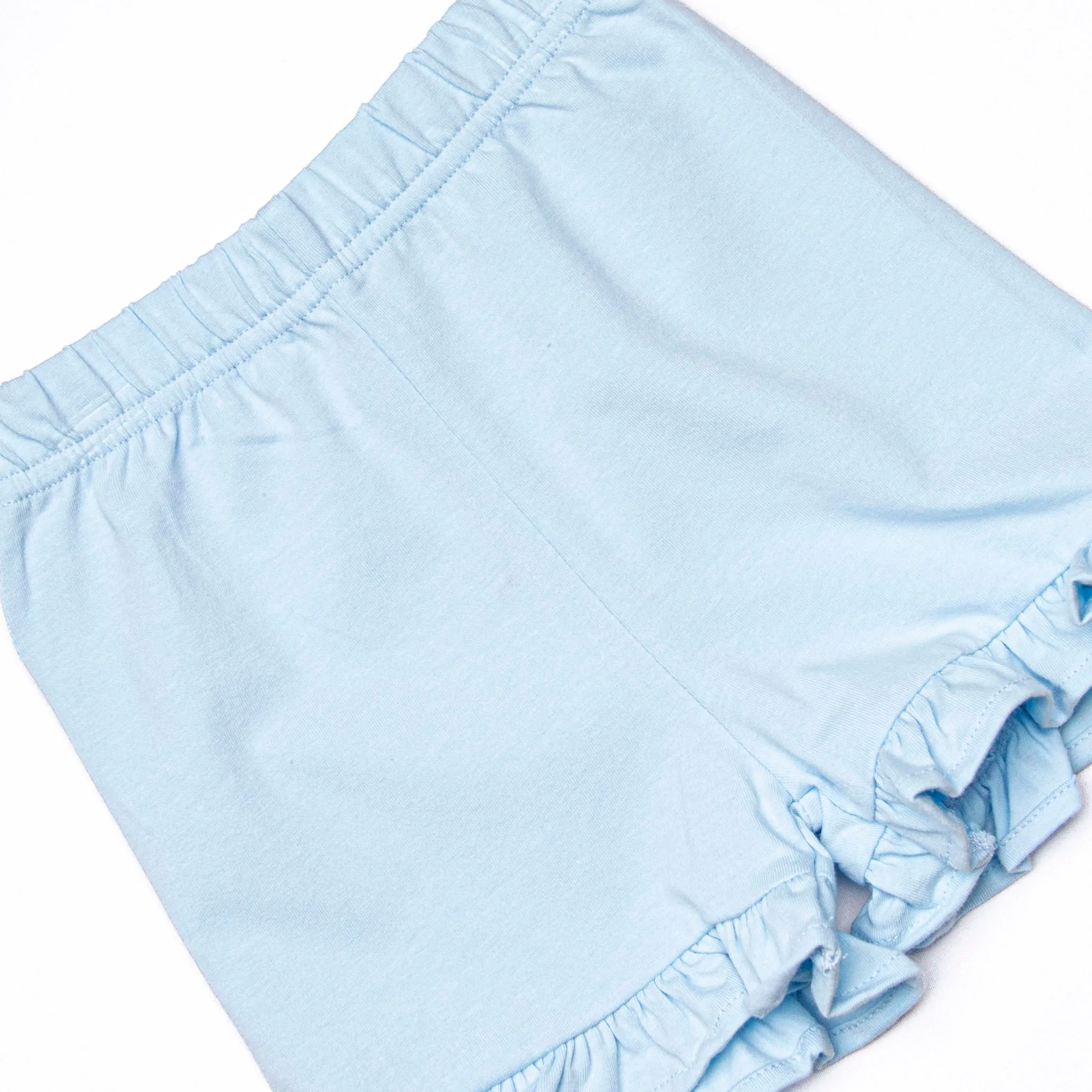 Freshly Picked Petals Applique Short Set, Blue
