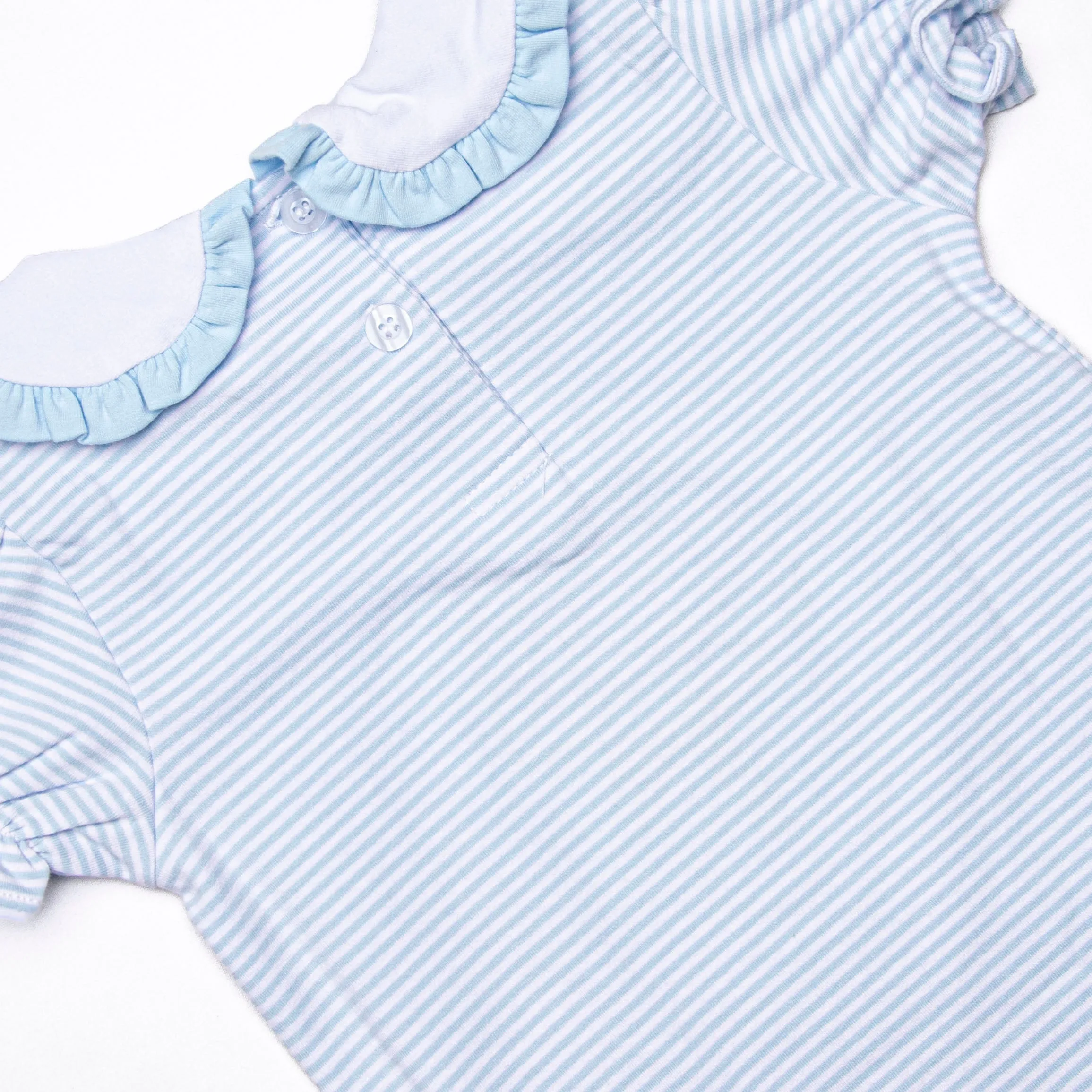 Freshly Picked Petals Applique Short Set, Blue