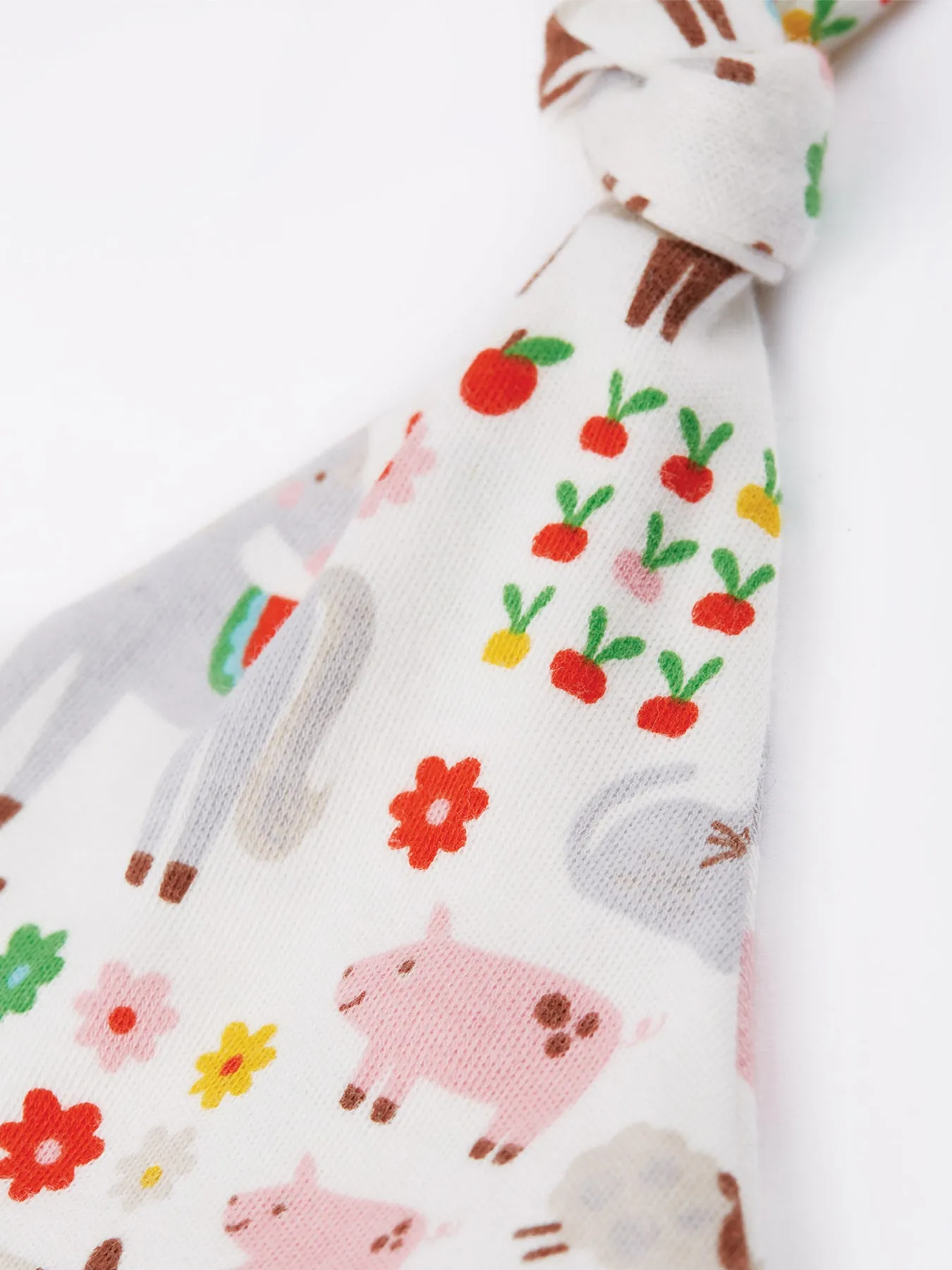 Frugi Lovely Soft White Farm Knotted Hat