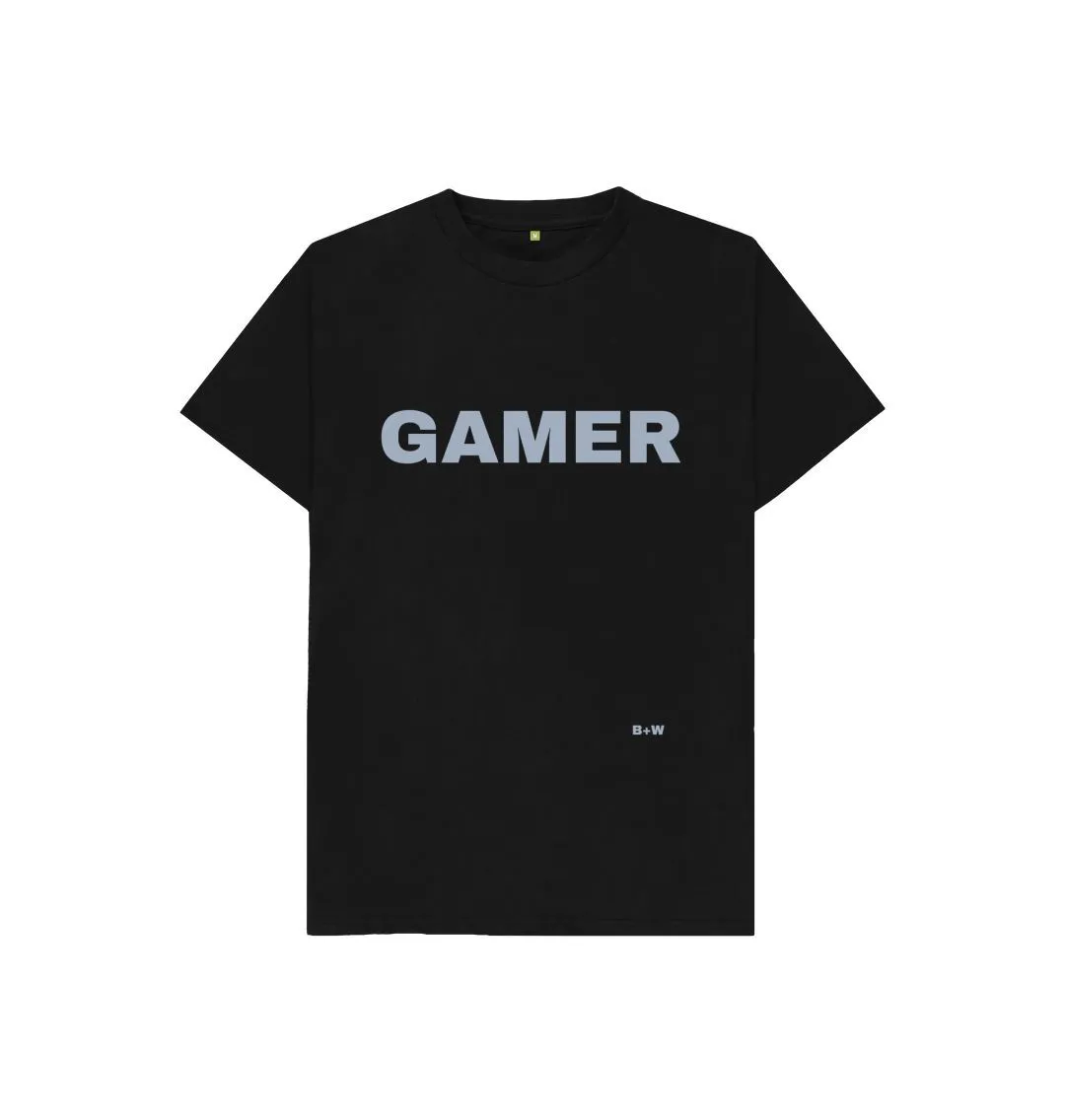 Gamer Kids Tee (grey lettering)