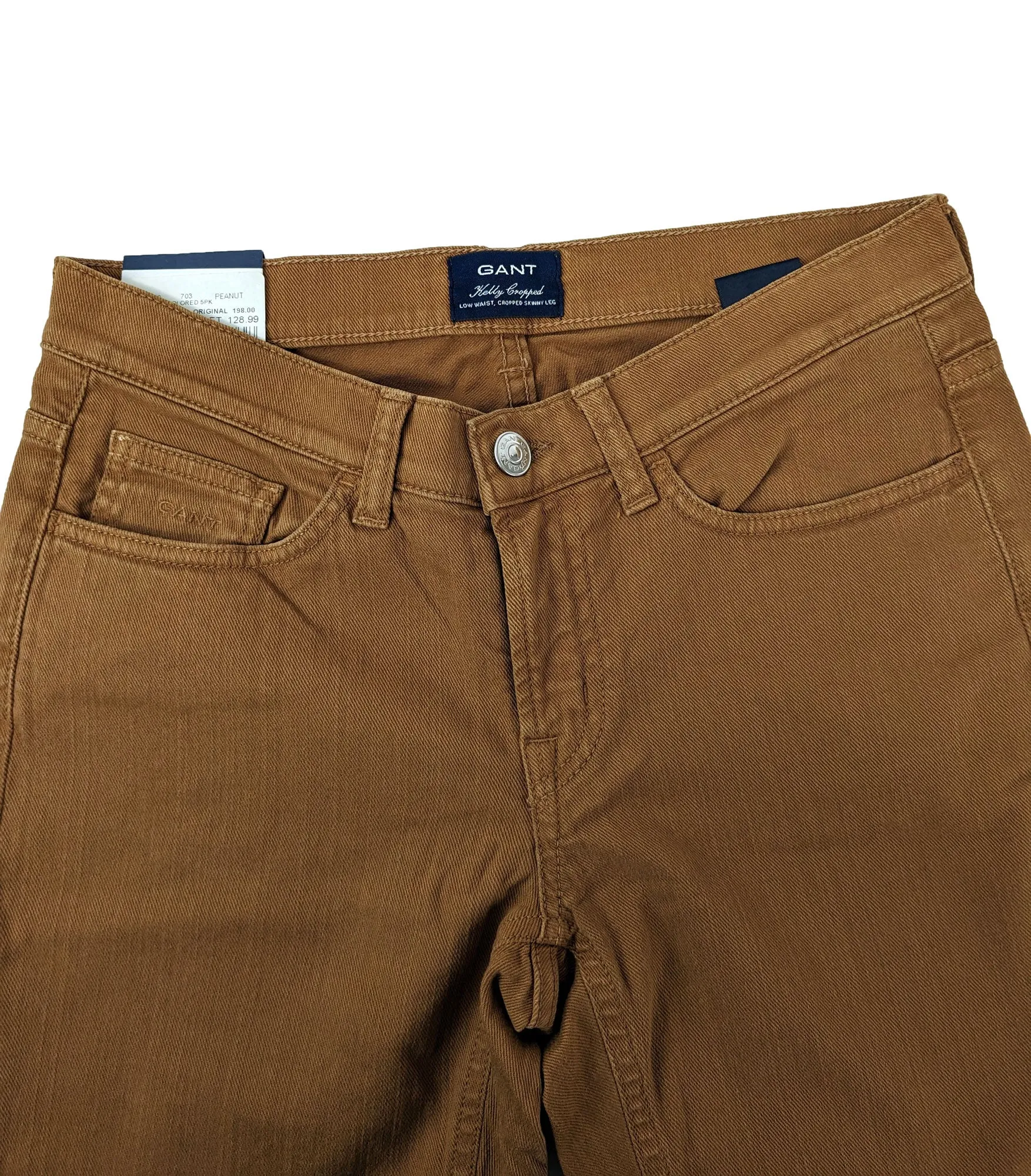 GANT Women's Peanut Colored Kelly Cropped Pants 410948 $198 NWT