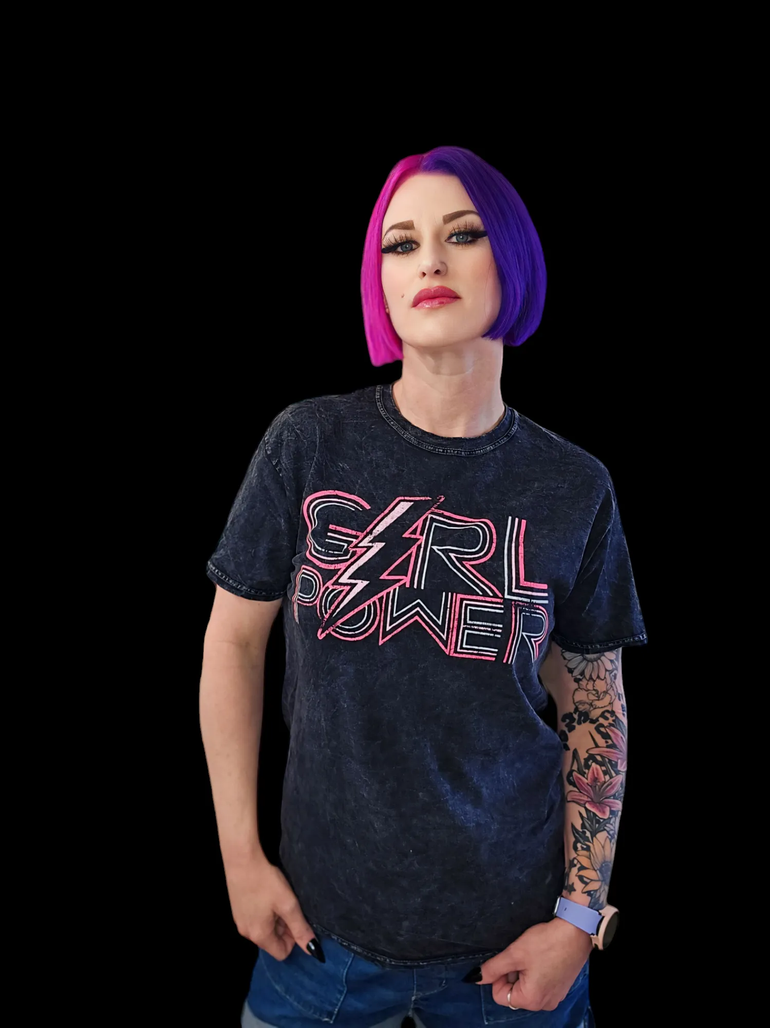 Girl Power Lightning Bolt Tee