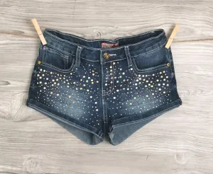 GIRL SIZE 14 YEARS - YMI, Studed Jean Shorts EUC B8