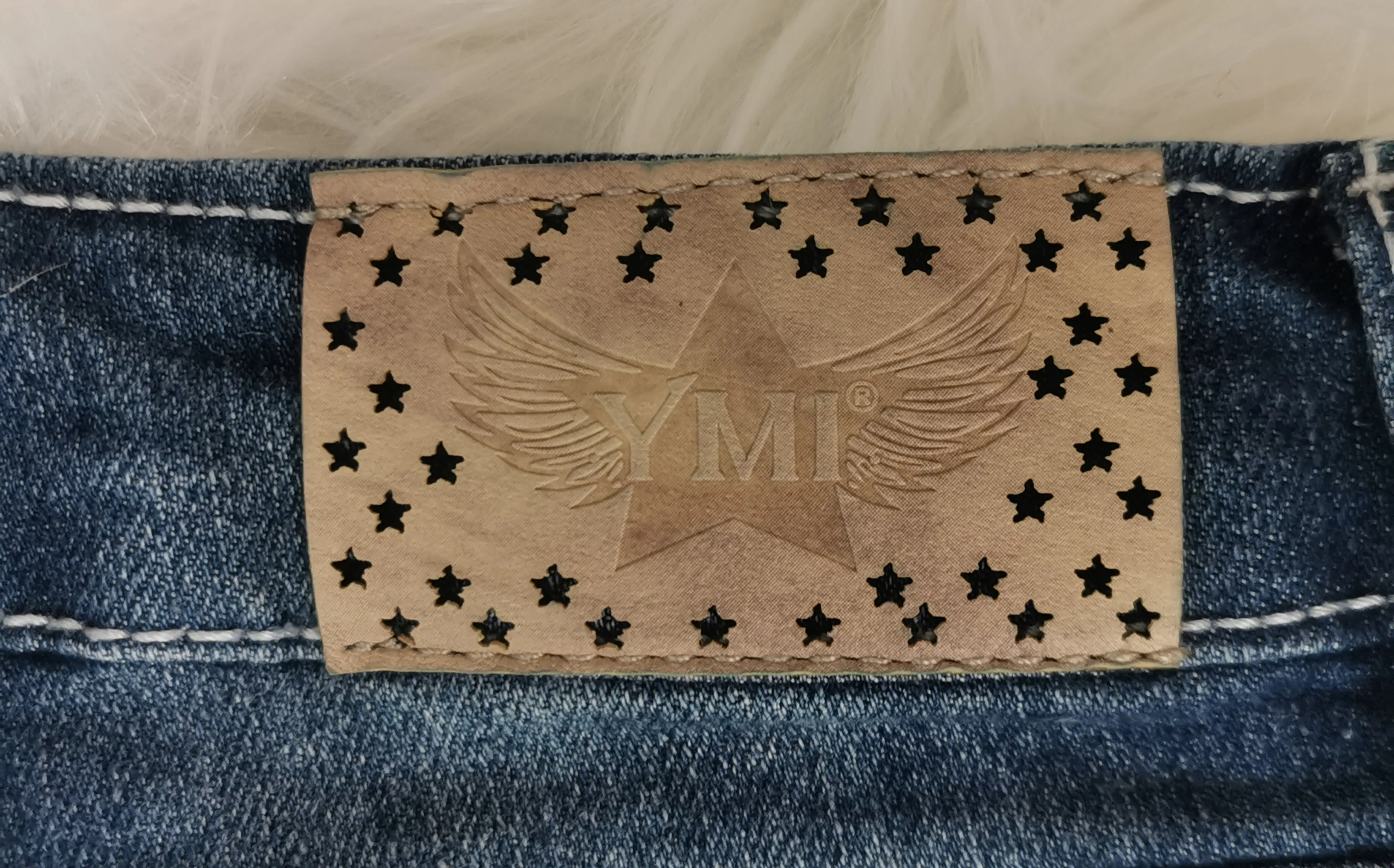 GIRL SIZE 14 YEARS - YMI, Studed Jean Shorts EUC B8