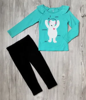 GIRL SIZE 2/3 YEARS - CARTER'S, 2 Piece Mix N Match Outfit EUC B21