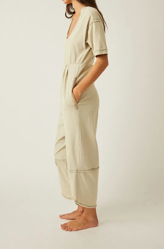Good Side Romper Lime Bean