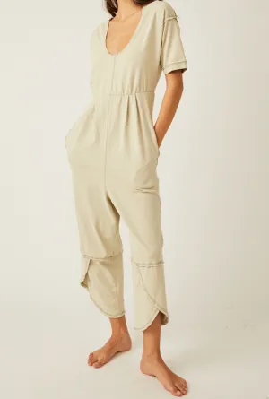Good Side Romper Lime Bean