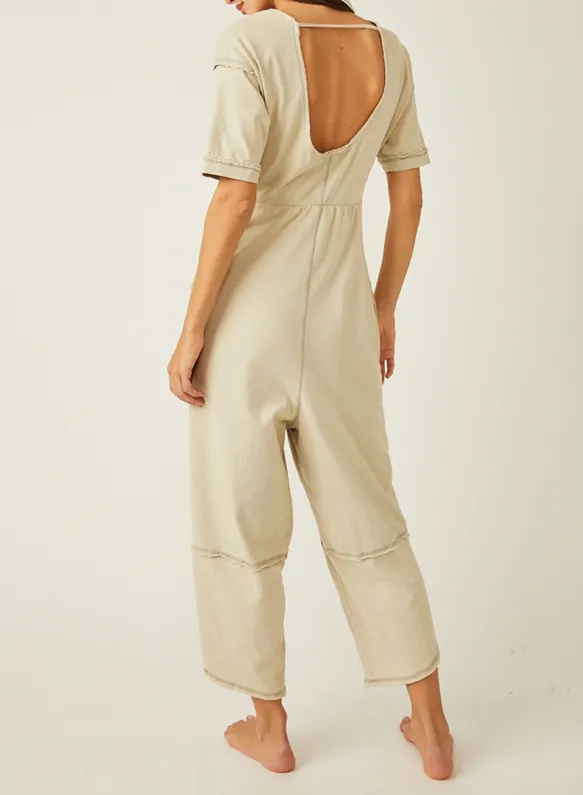 Good Side Romper Lime Bean