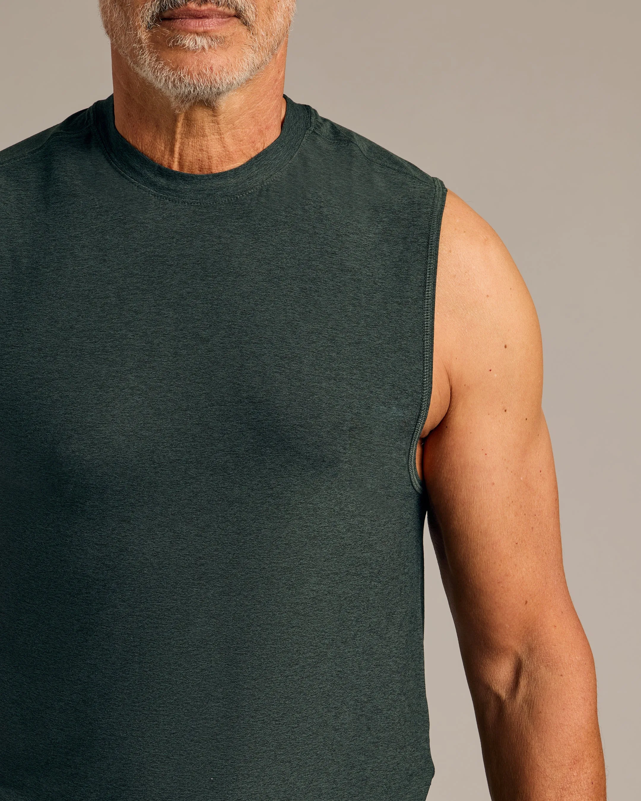 Gray & Forest Sleeveless Active Muscle Tee 2-Pack