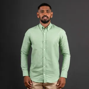 Green Long Sleeve Linen Shirt