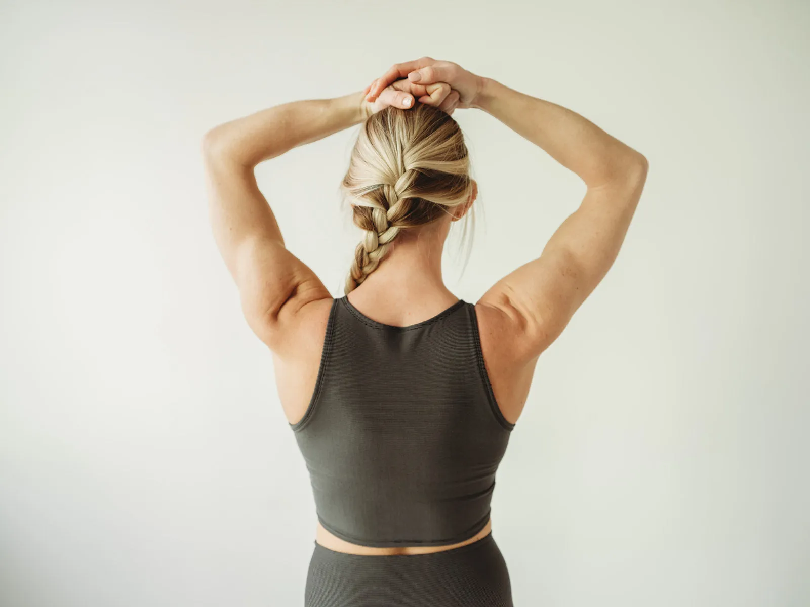 Grey Microstripe Crop Top *FINAL SALE*