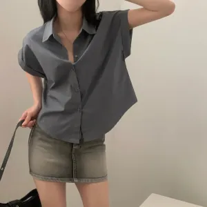 Grey Relaxed Sleeveless Shirt