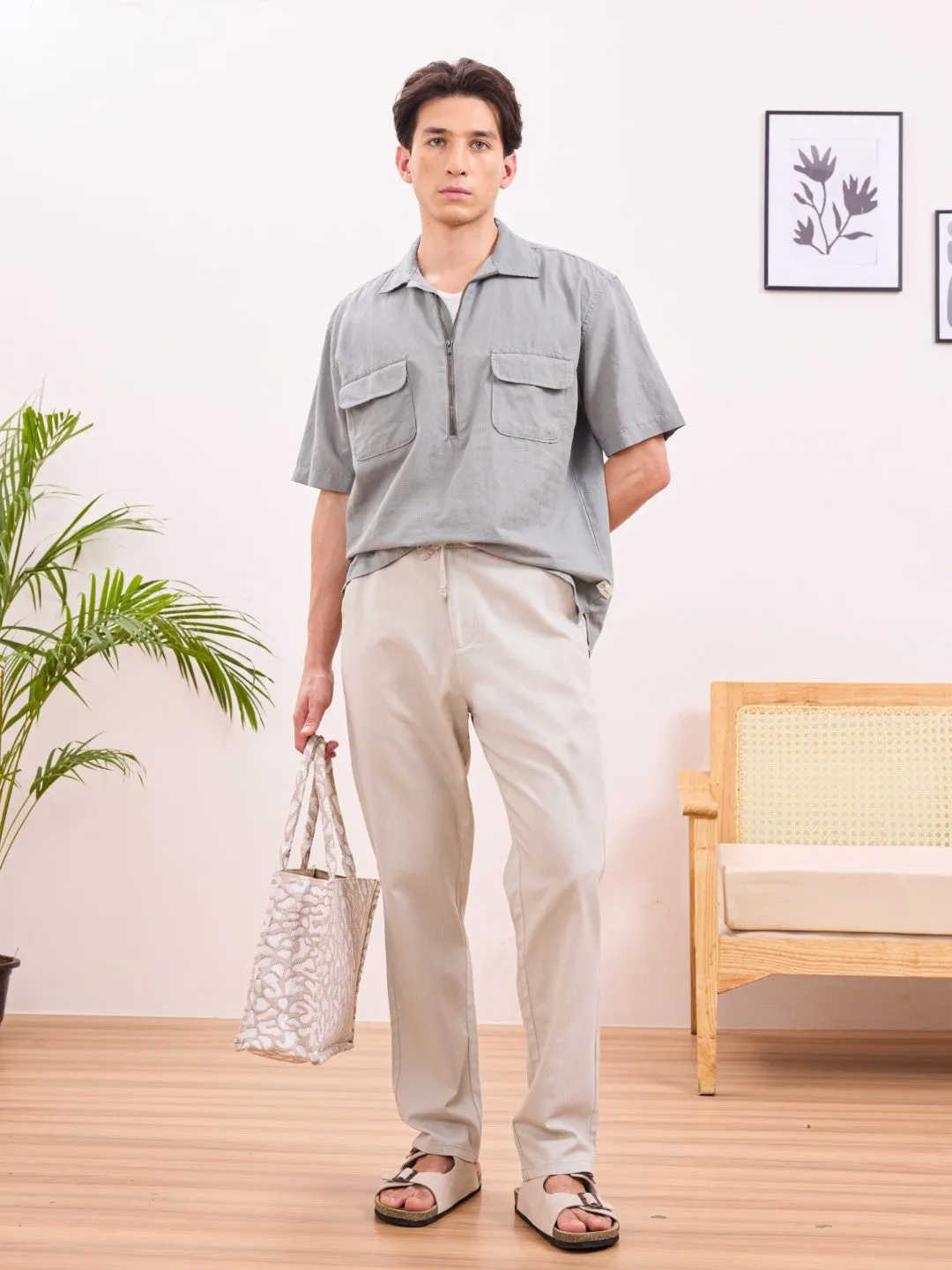 Grey Zipper Shirt
