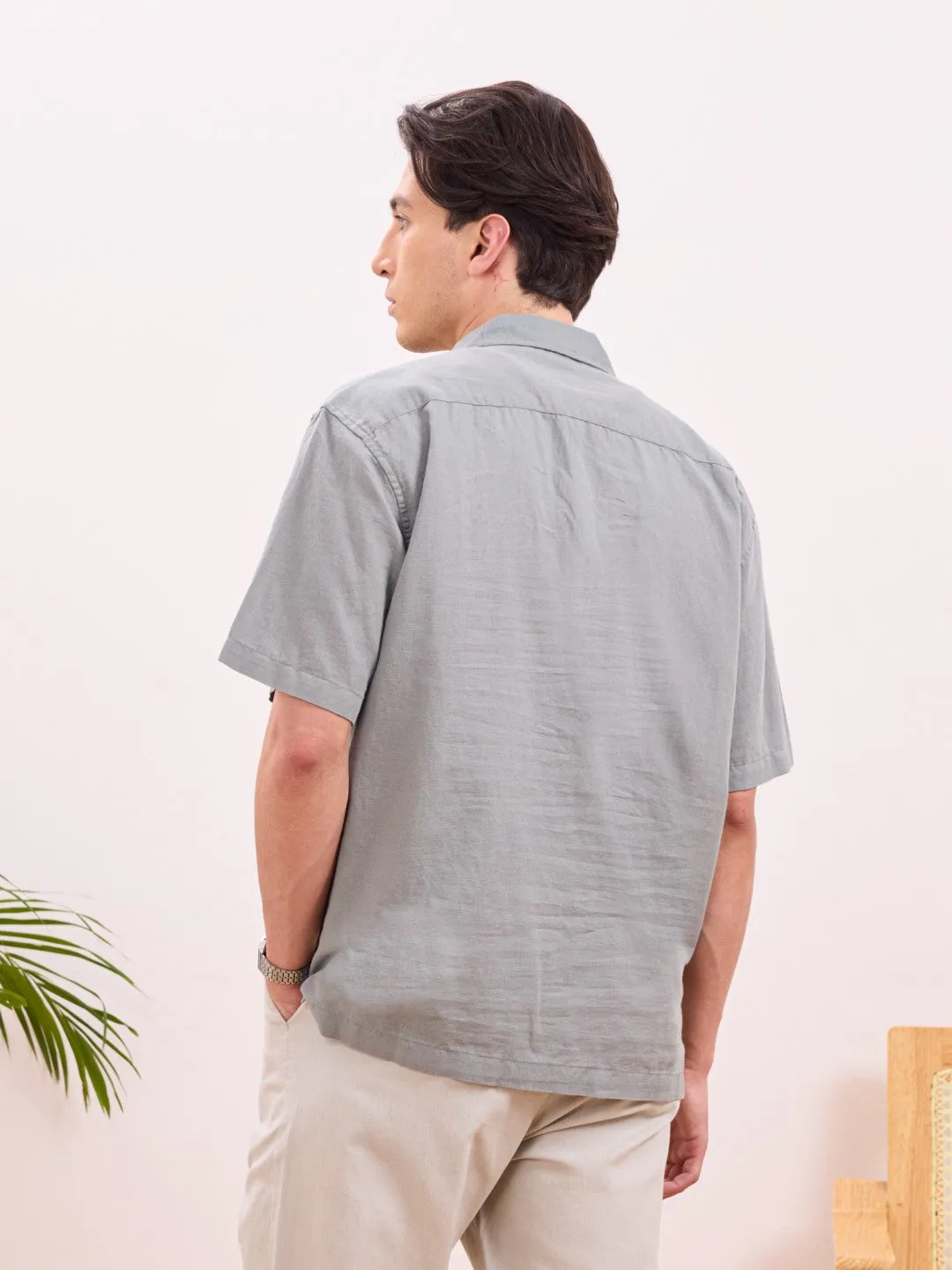 Grey Zipper Shirt