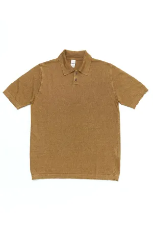 GRP Knitwear 2-Button-Polo SF PL 10 Linen Knit Tobacco