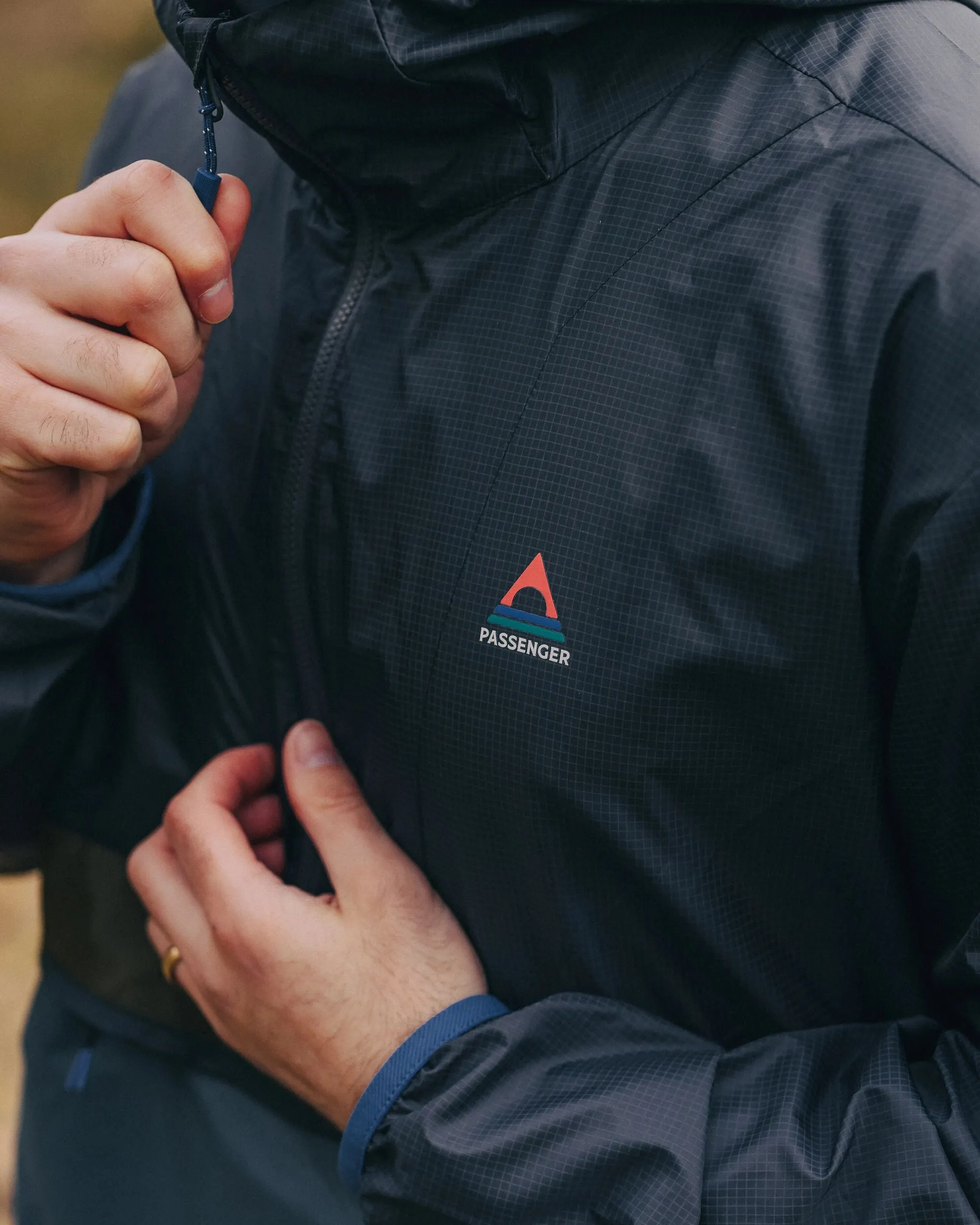 Gusto Recycled Windshell Anorak - Charcoal/Storm Grey