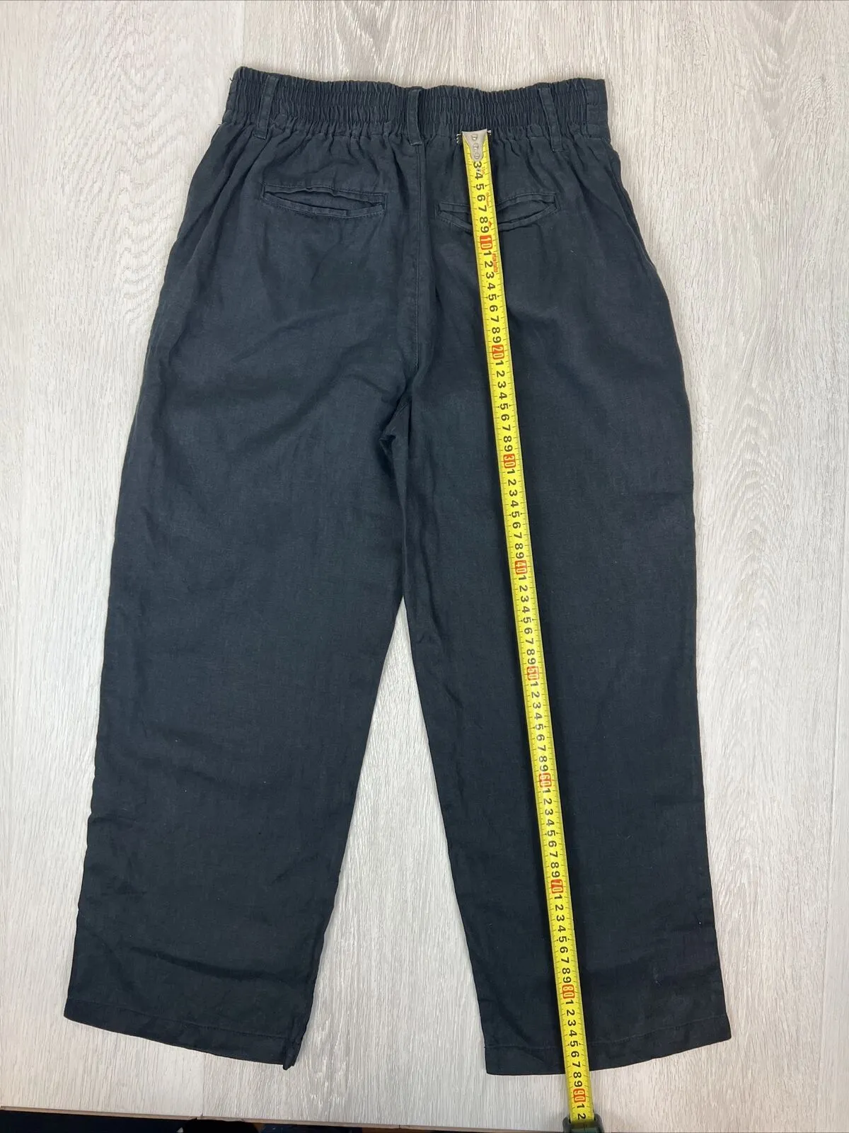 Halston Womens Black Linen Pants Size Small
