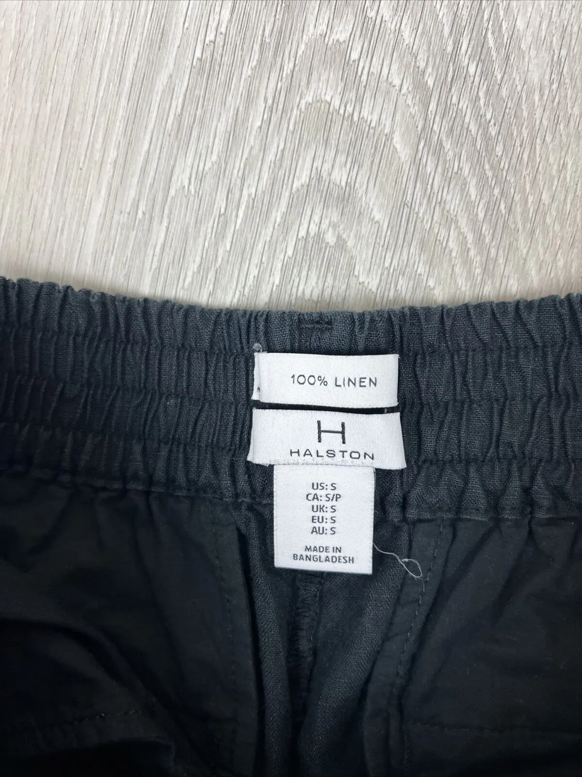 Halston Womens Black Linen Pants Size Small