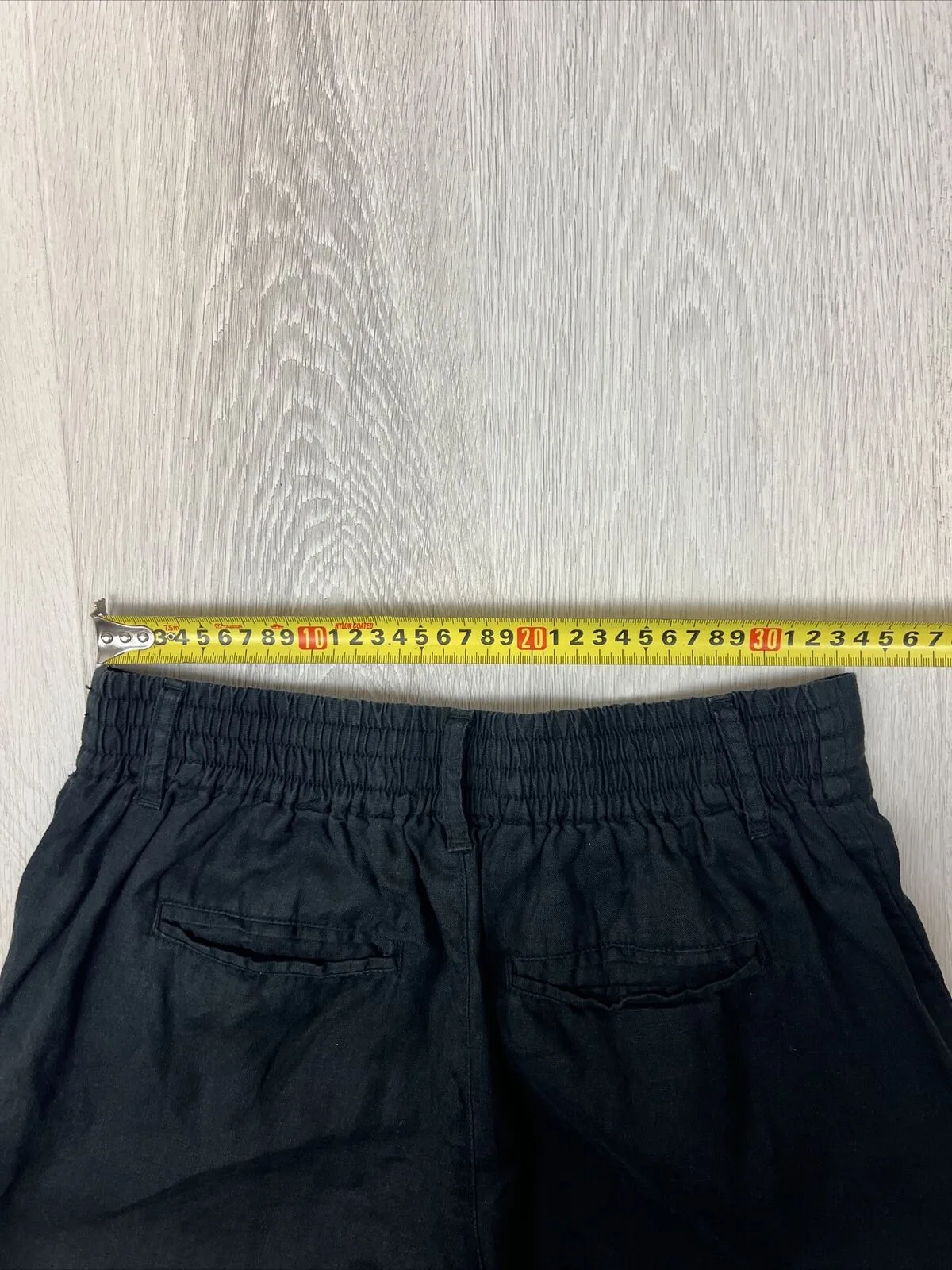 Halston Womens Black Linen Pants Size Small