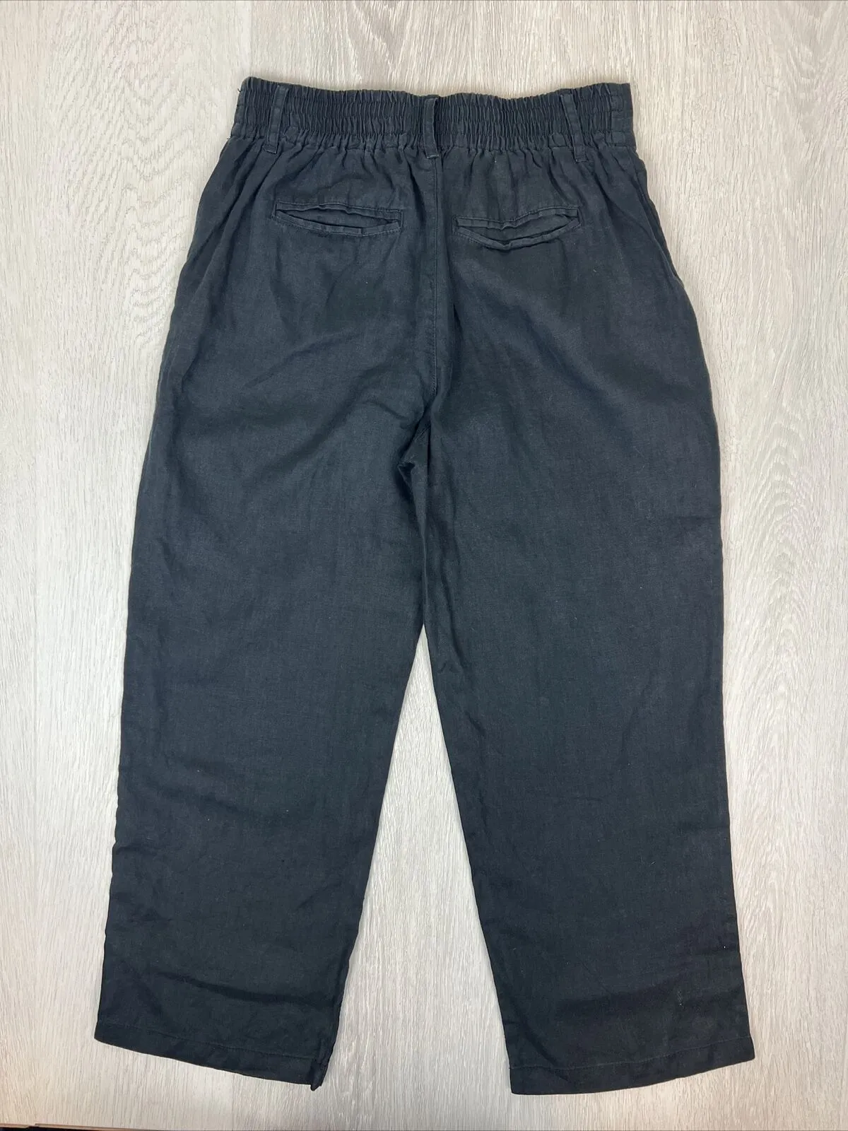 Halston Womens Black Linen Pants Size Small