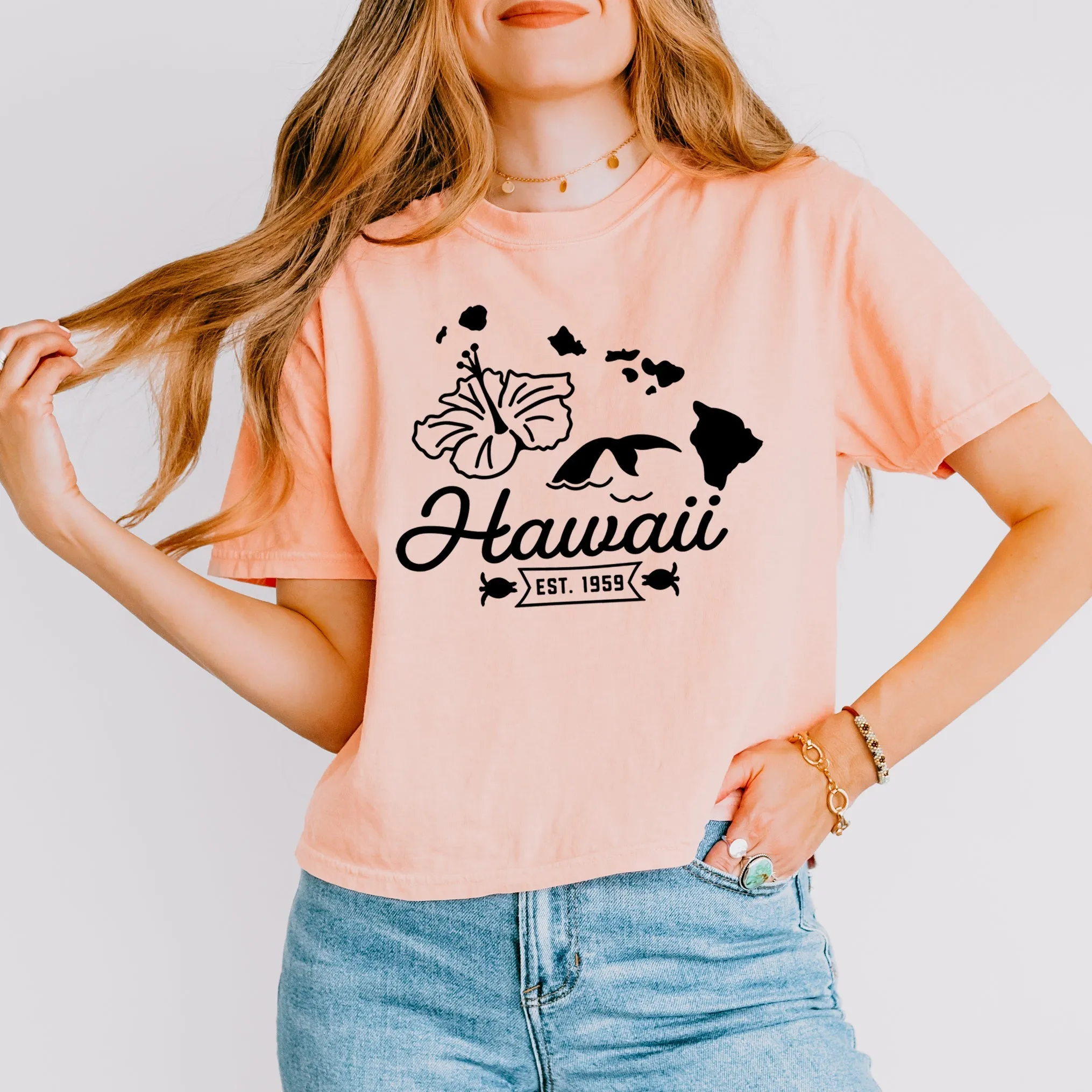 Hawaii Vintage | Relaxed Fit Cropped Tee