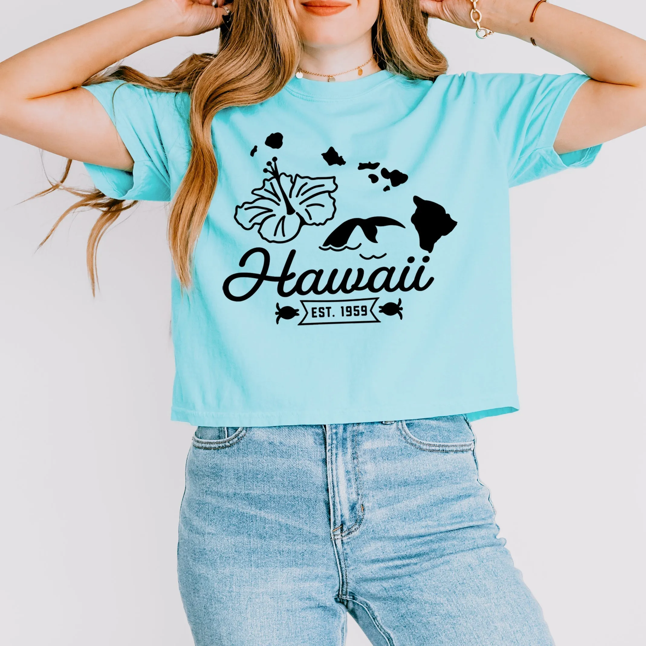 Hawaii Vintage | Relaxed Fit Cropped Tee