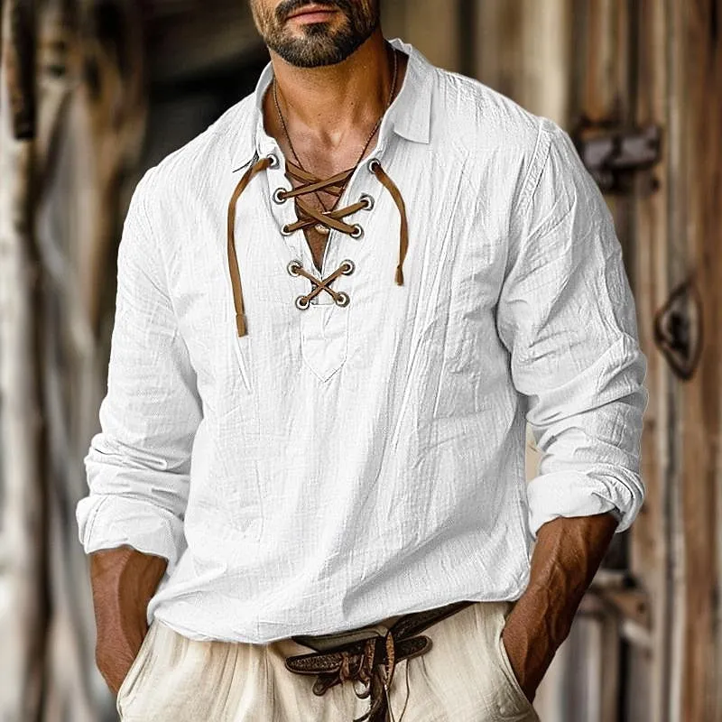 Henry Linen Long Sleeve Shirt for Men