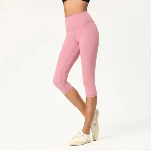 High Waisted Squat-Proof 3/4 Length Yoga Pants for Women
