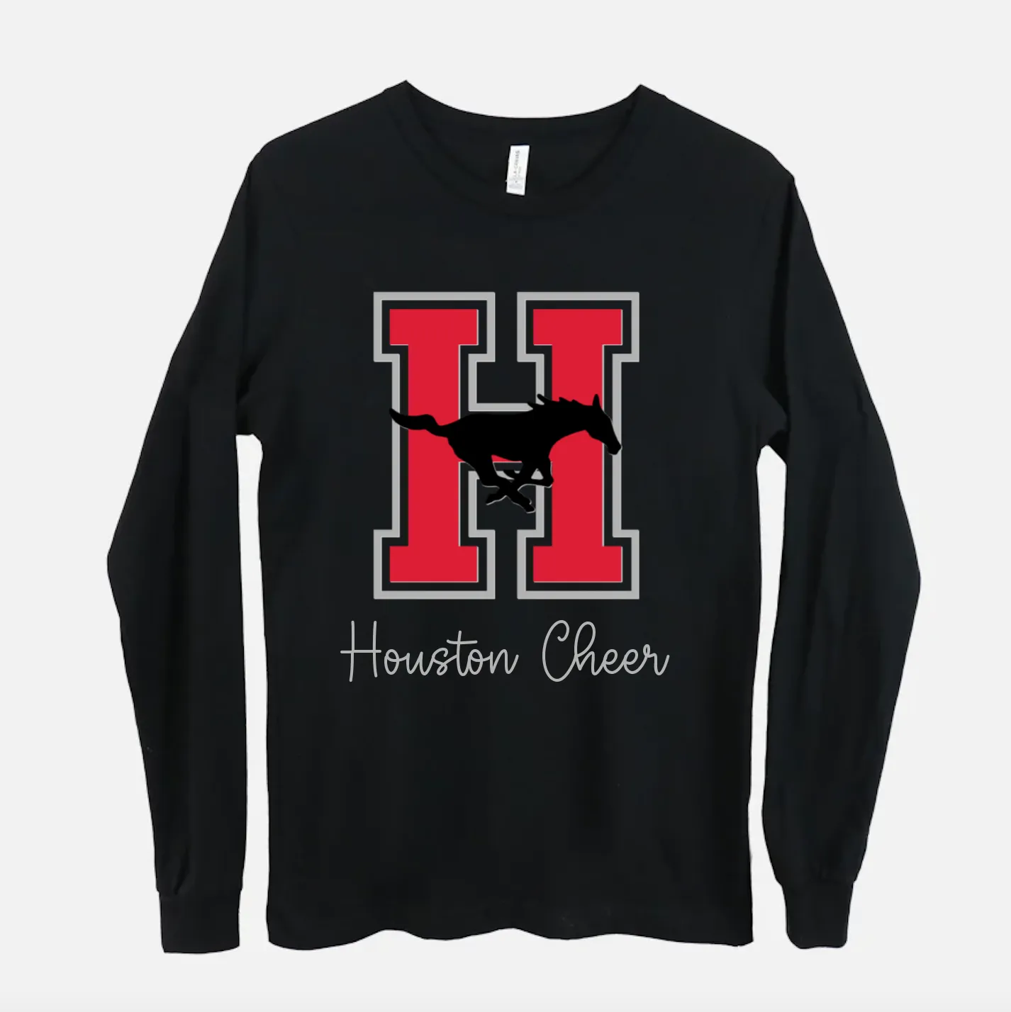 Houston Cheer Long Sleeved Bella Tee / Can Be Customized To Pom/Dance/Etc.