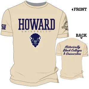 HOWARD LOGO CREAM PRINTED UNISEX TEES (**)
