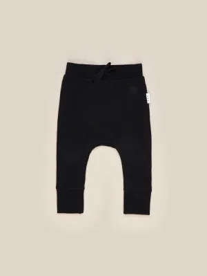 Hux Baby- Black Drop Crotch Pant