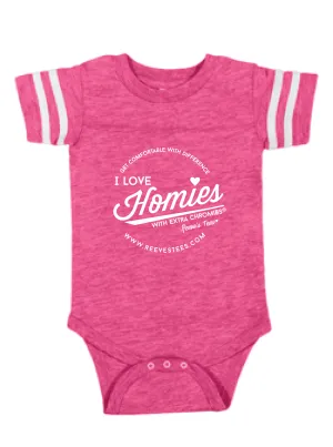 HWEC - Football Style - I Love Homies with Extra Chromies&reg; (SUPPORTERS) - Infant -  Bodysuits - Multiple Colors