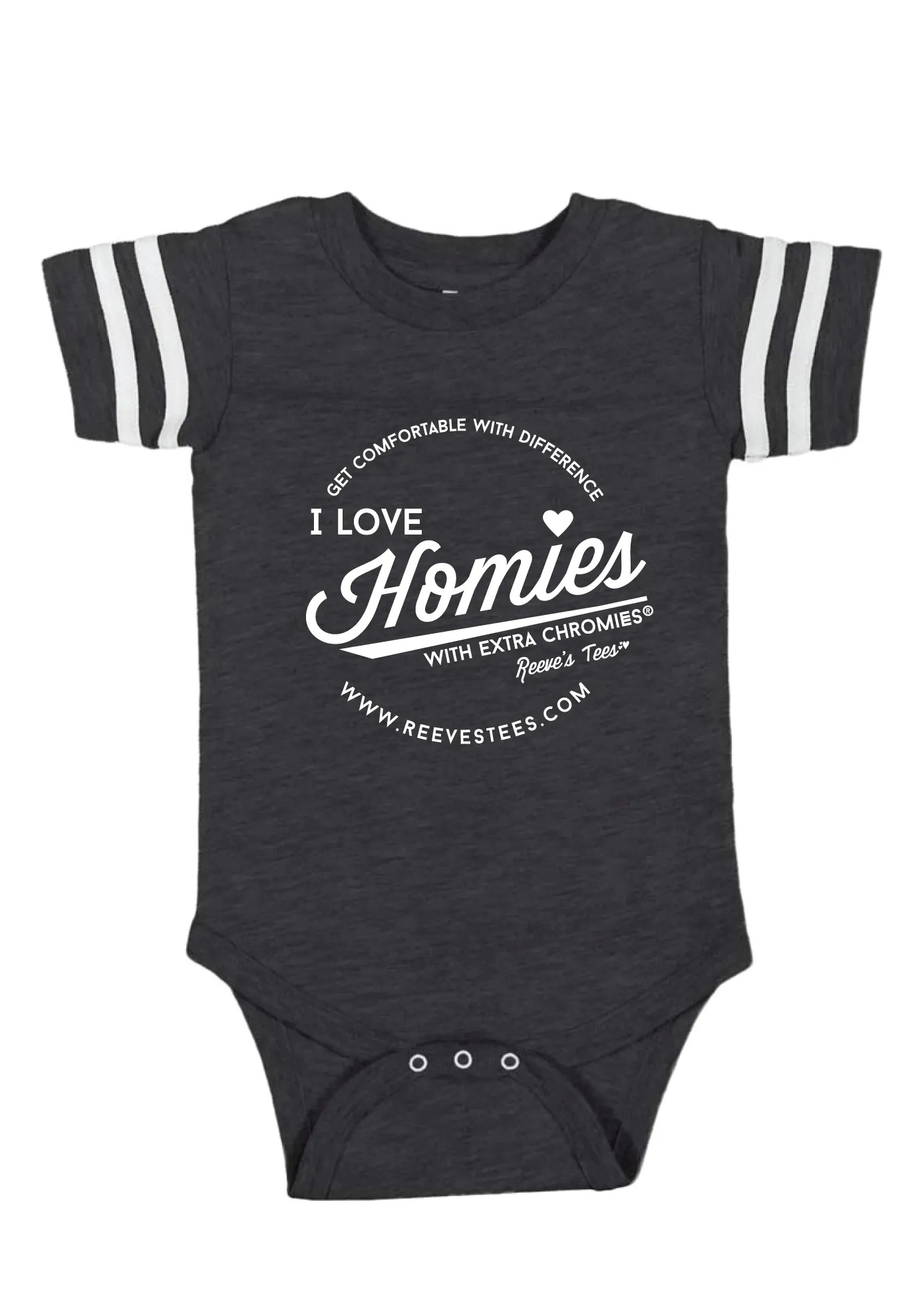 HWEC - Football Style - I Love Homies with Extra Chromies&reg; (SUPPORTERS) - Infant -  Bodysuits - Multiple Colors