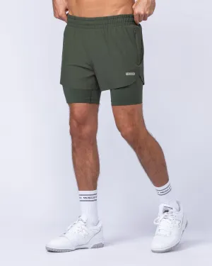 Hybrid 3" Shorts - Dark Khaki