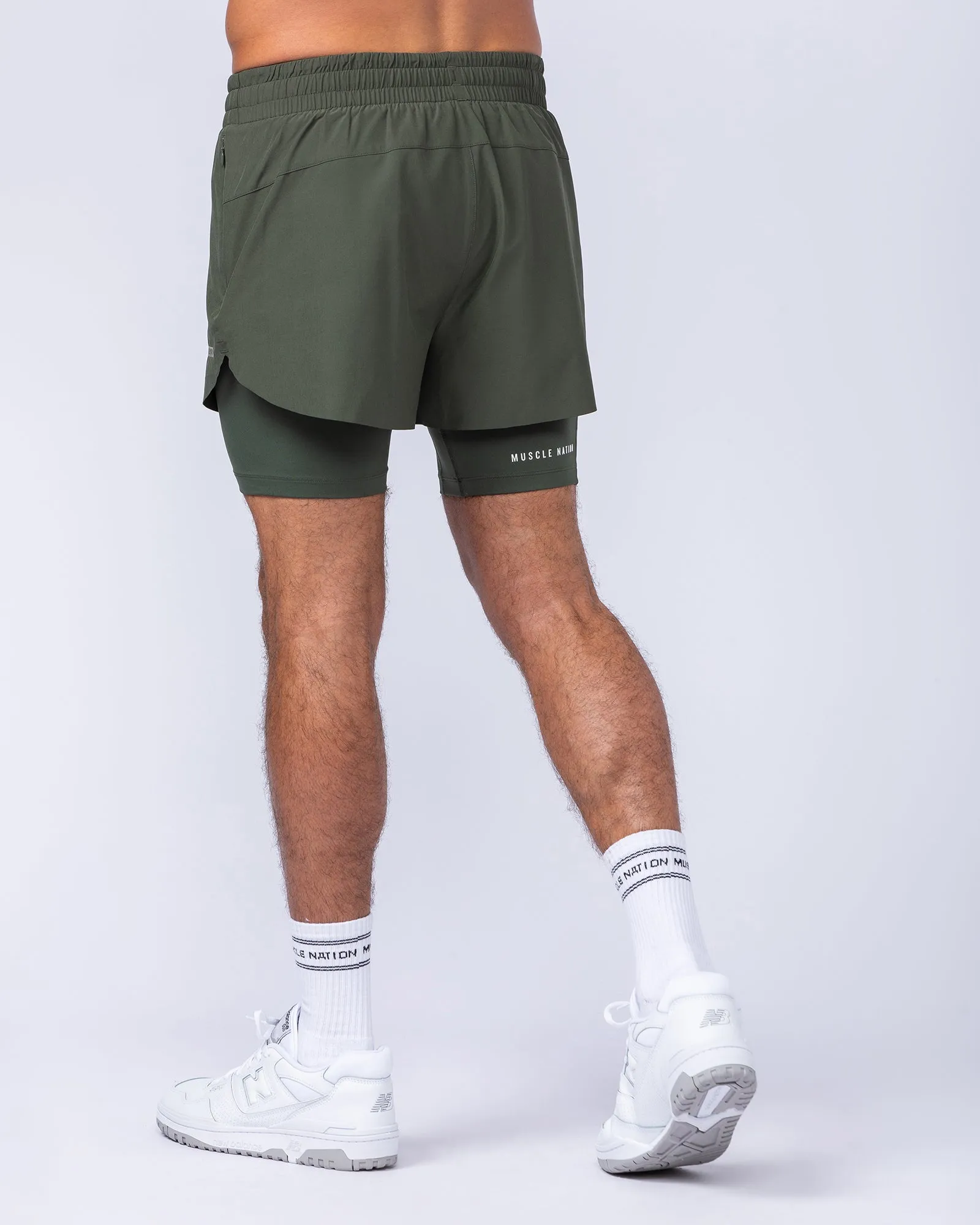 Hybrid 3" Shorts - Dark Khaki