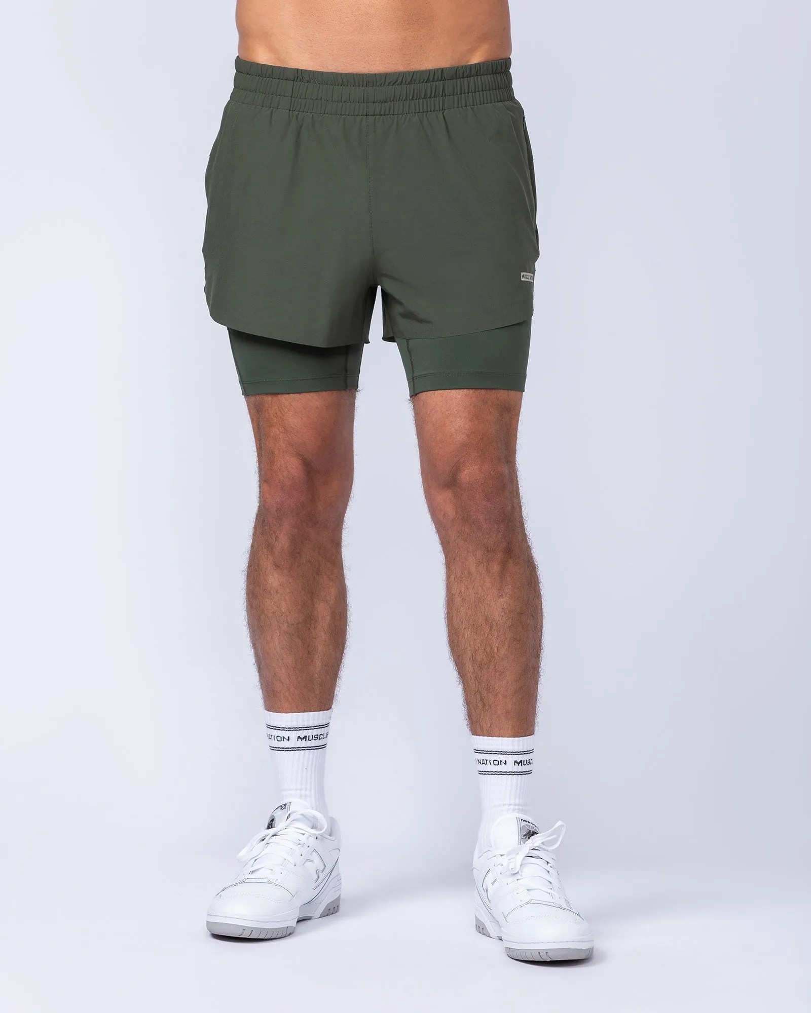 Hybrid 3" Shorts - Dark Khaki