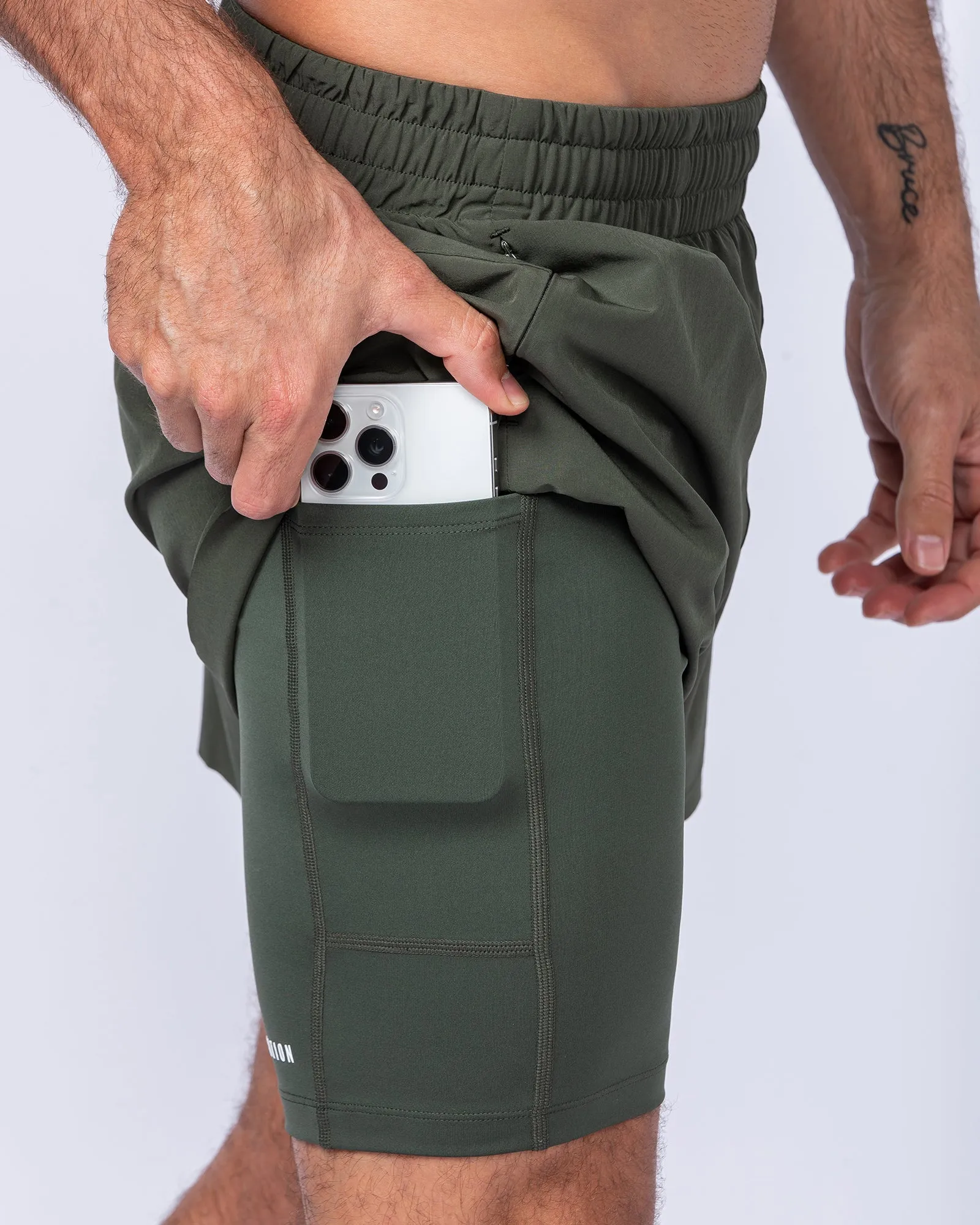 Hybrid 3" Shorts - Dark Khaki