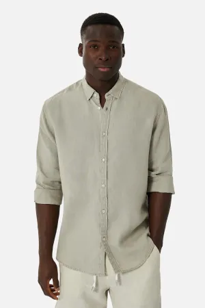 INDUSTRIE TENNYSON LINEN L/S SHIRT LT ARMY