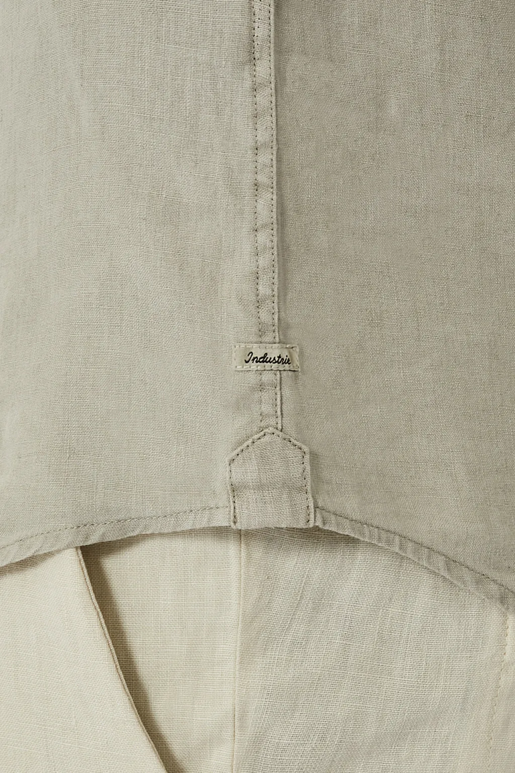 INDUSTRIE TENNYSON LINEN L/S SHIRT LT ARMY