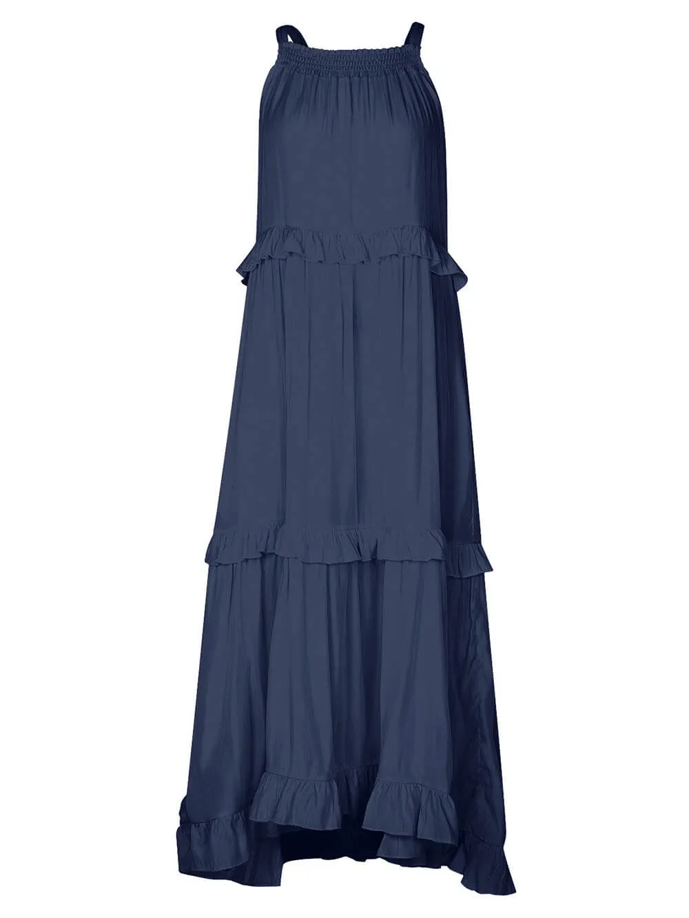 Irregular Cake Stylish Sleeveless Maxi Dress
