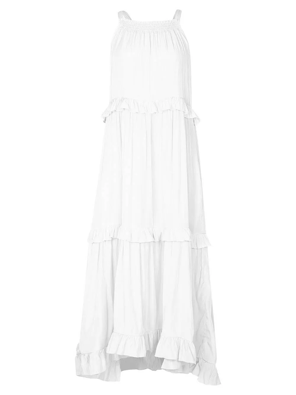 Irregular Cake Stylish Sleeveless Maxi Dress