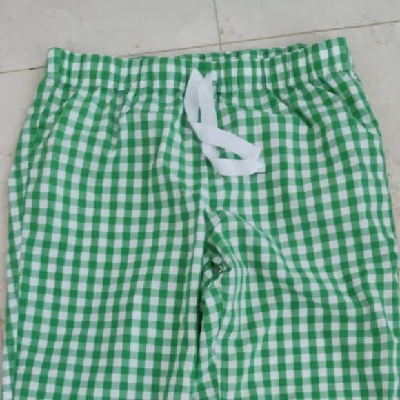 J. Crew Kelly Green Gingham Checkered Women's Cropped Pajama Pants XS NWOT