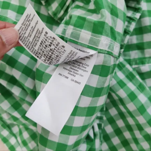 J. Crew Kelly Green Gingham Checkered Women's Cropped Pajama Pants XS NWOT