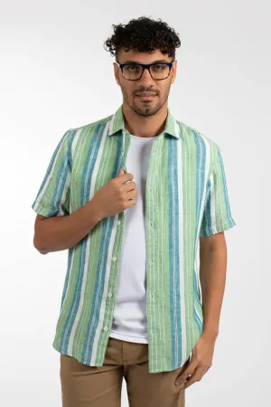 JAMES HARPER BEACH STRIPE LINEN S/S SHIRT JHS516